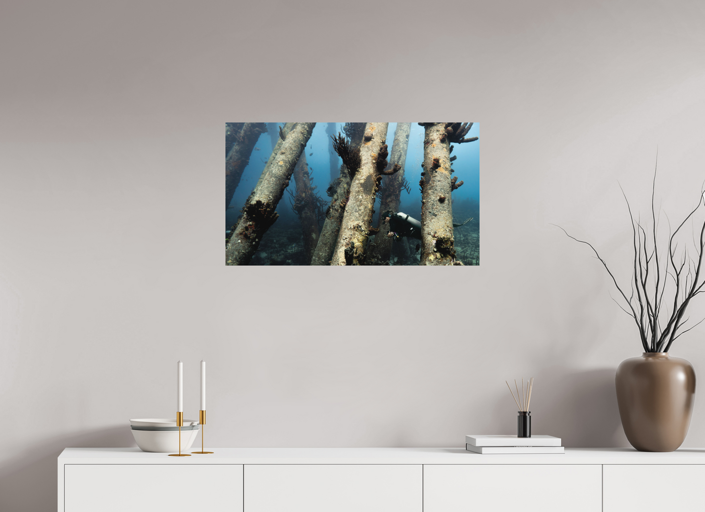80 x 45 cm, Hahnemühle Photo Rag Ultra Smooth Frameless Through the Pillars