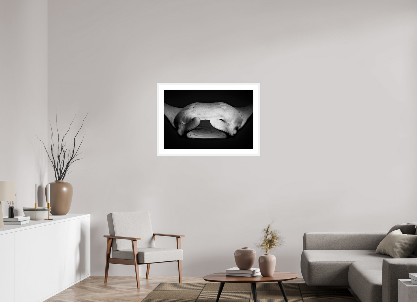 90 x 60 cm, Framed Belly of the Ocean