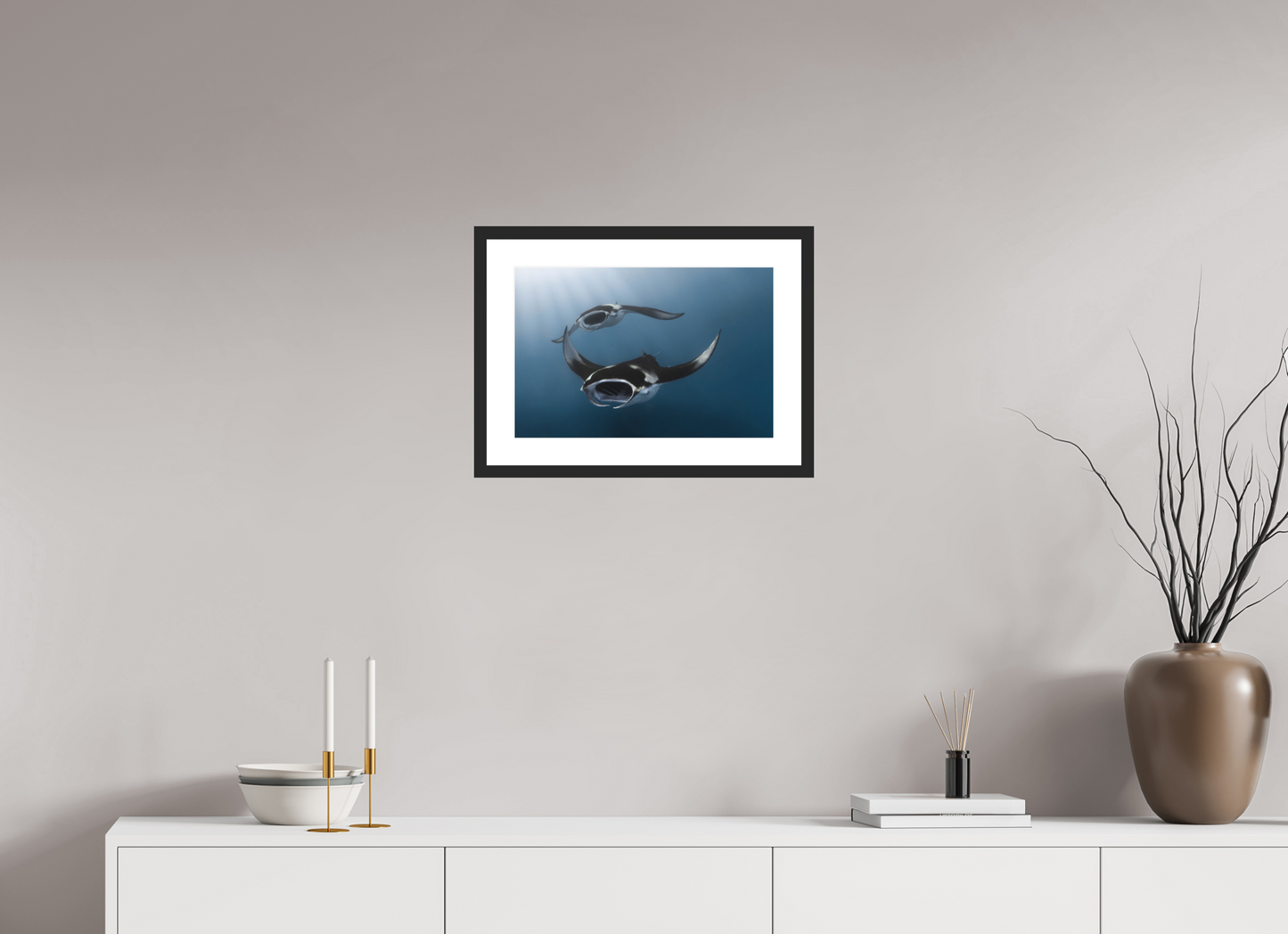 45 x 30 cm, Hahnemühle Photo Rag Ultra Smooth frame Manta Duo