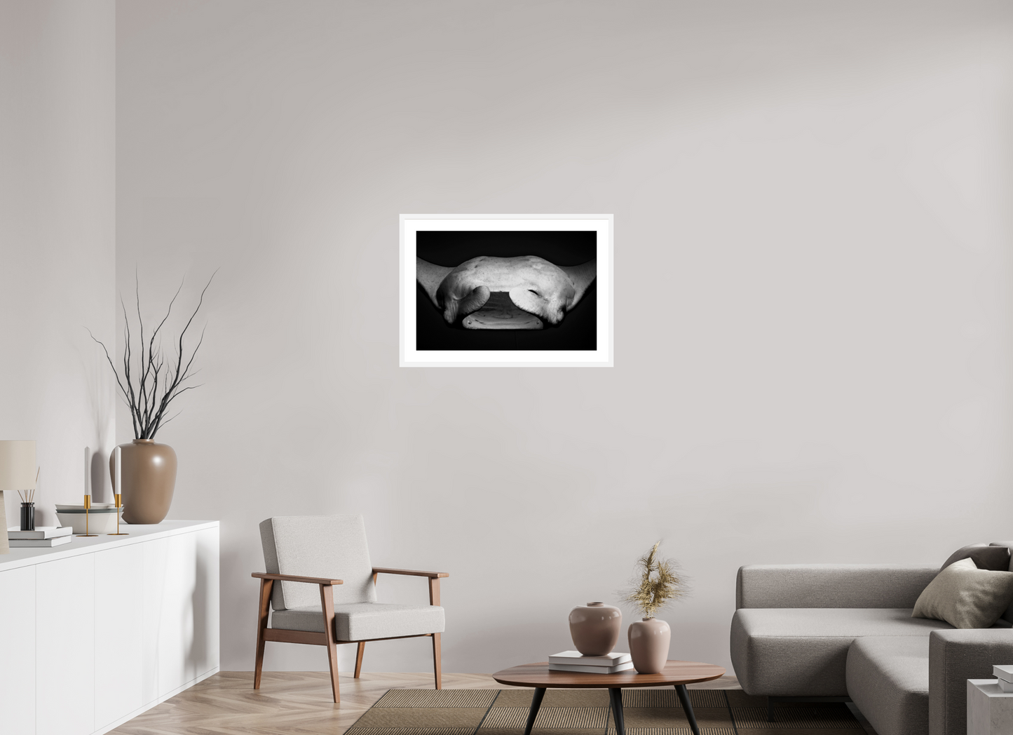 75 x 50 cm, Framed Belly of the Ocean