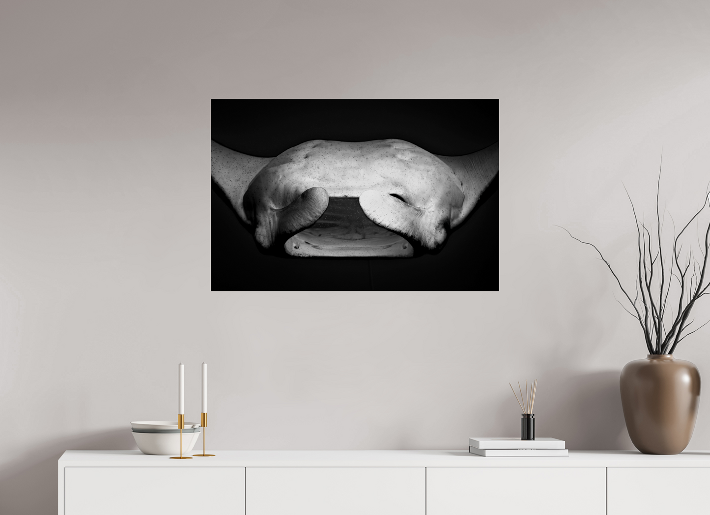 90 x 60 cm, Frameless Belly of the Ocean
